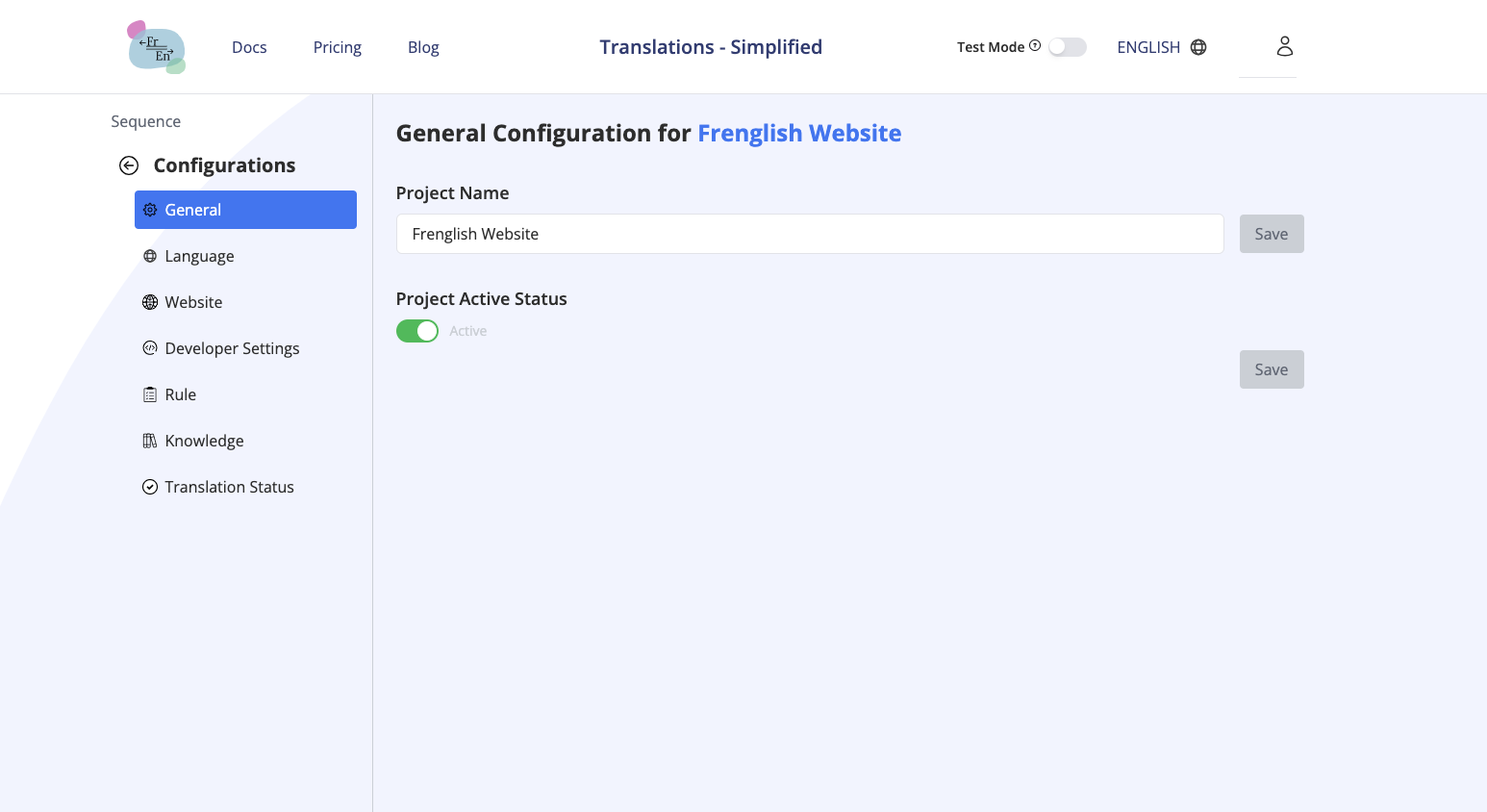 Configuration générale